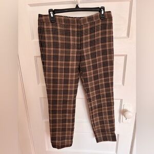 Adam Lippes plaid straight leg trousers